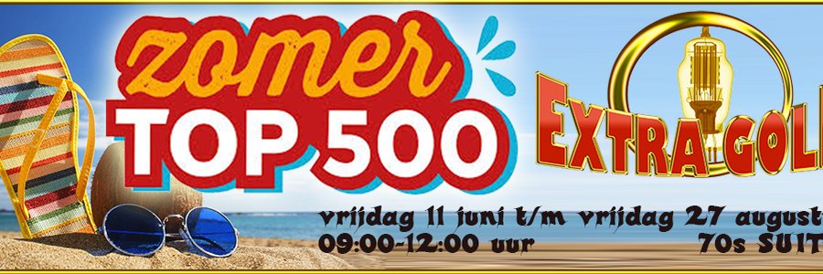 De Zomer Top 500 van de jaren 70 op Radio Extra Gold