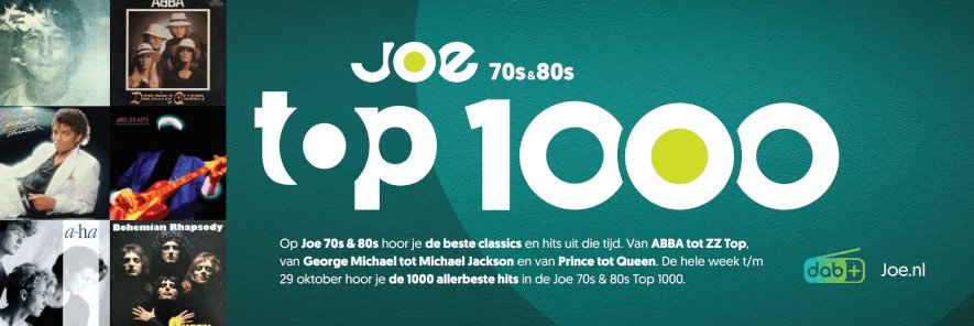 Freddie en Michael het vaakst in Joe 70s & 80s Top 1000